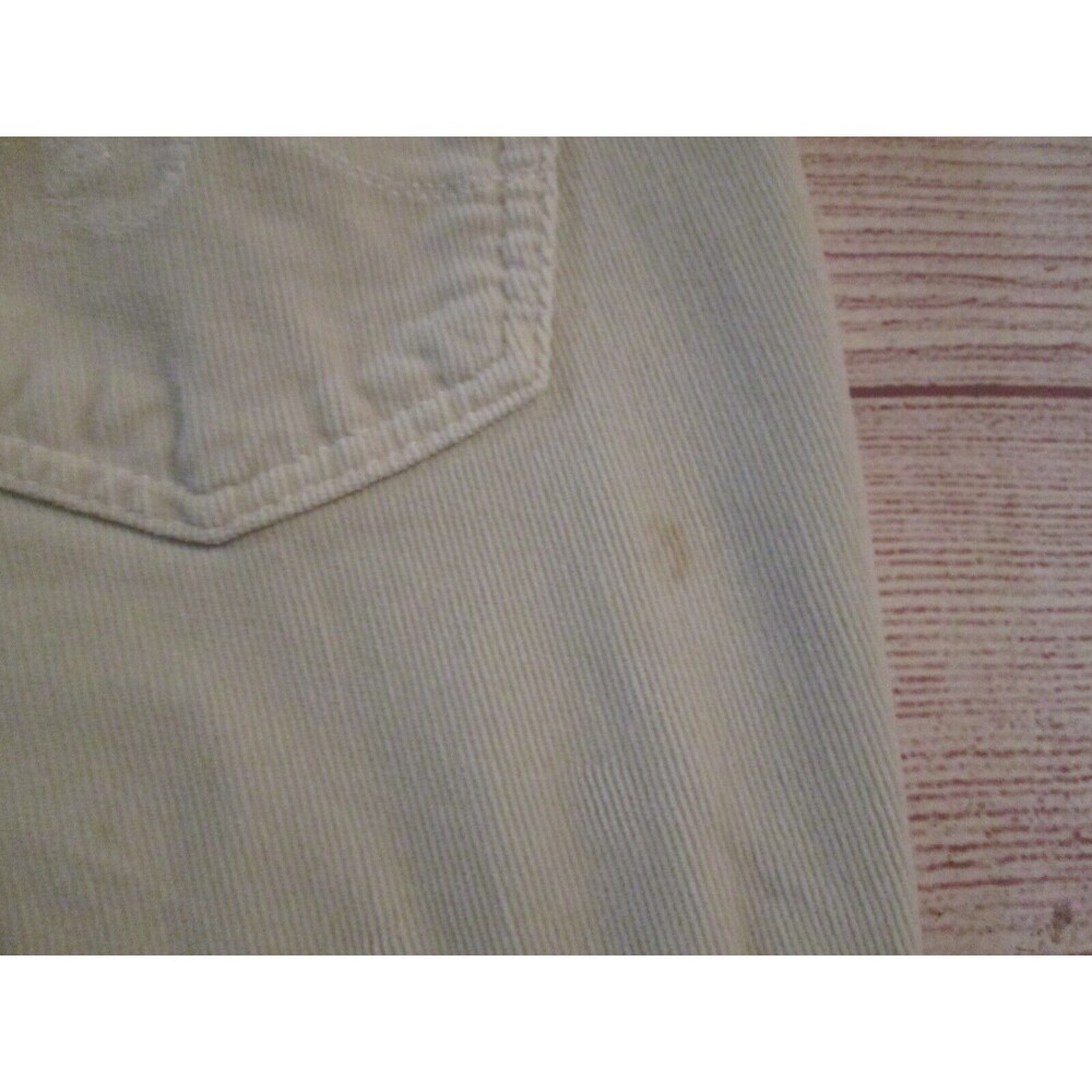 Ag Adriano Goldschmied  Corduroy the Stilt Cigarette Pants Size 26 Ivory Solid - Picture 8 of 9